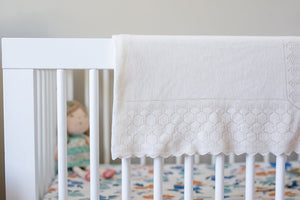 Vintage Inspired Baby Blanket on a Crib | Cygnet Living