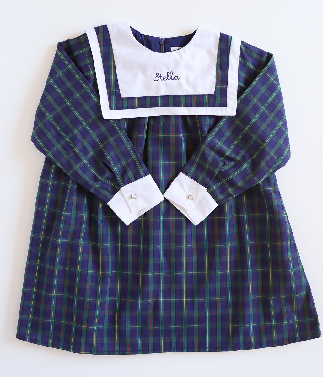 blue plaid uniform dress Girls School Uniform Jumper Style 94 Plaid Color 59 main image 1