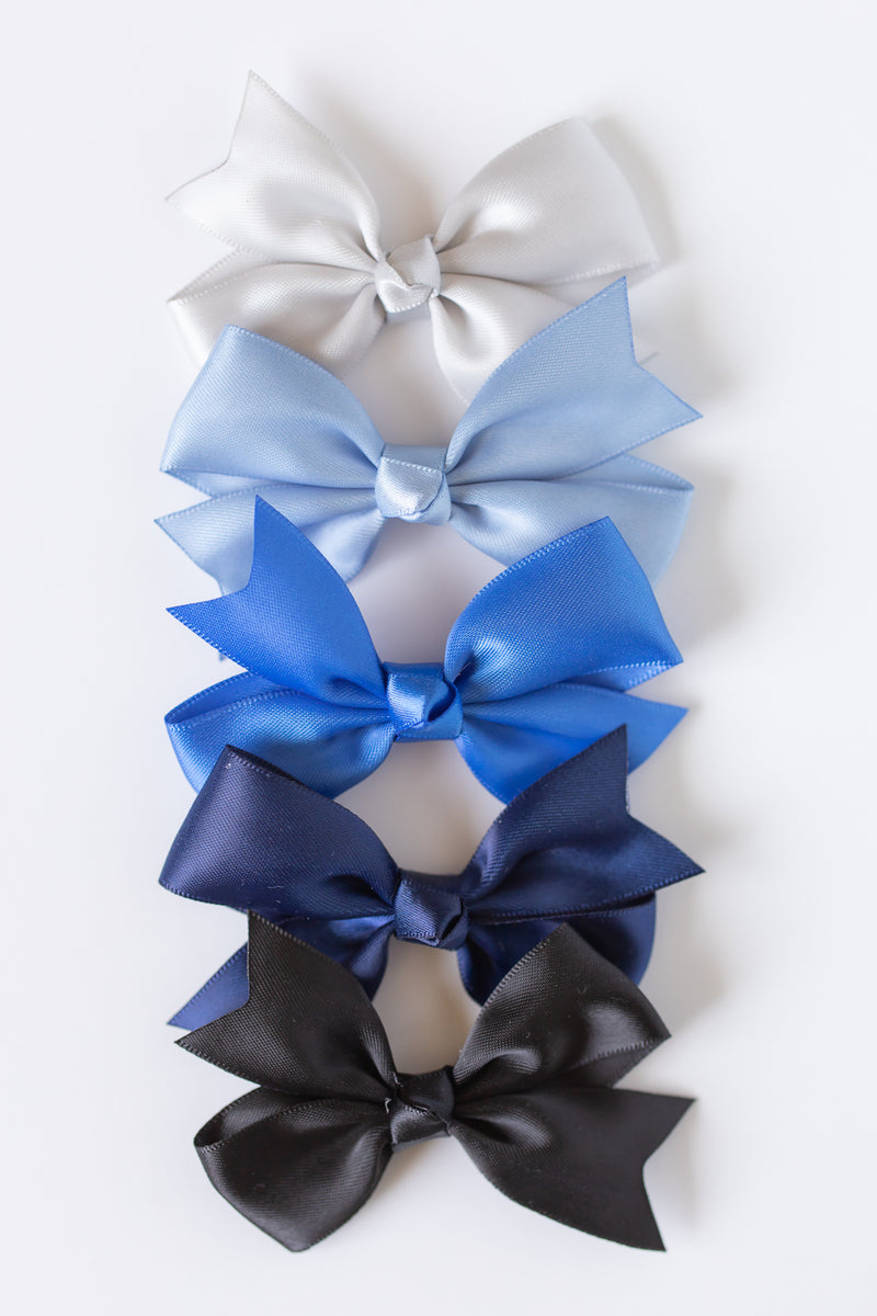 Satin Ribbon Bows Tail Bows Light Blue Baby Blue Bows Silver -  UK in  2023