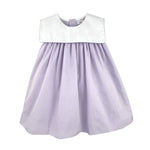 Lavender Dress with Square Collar