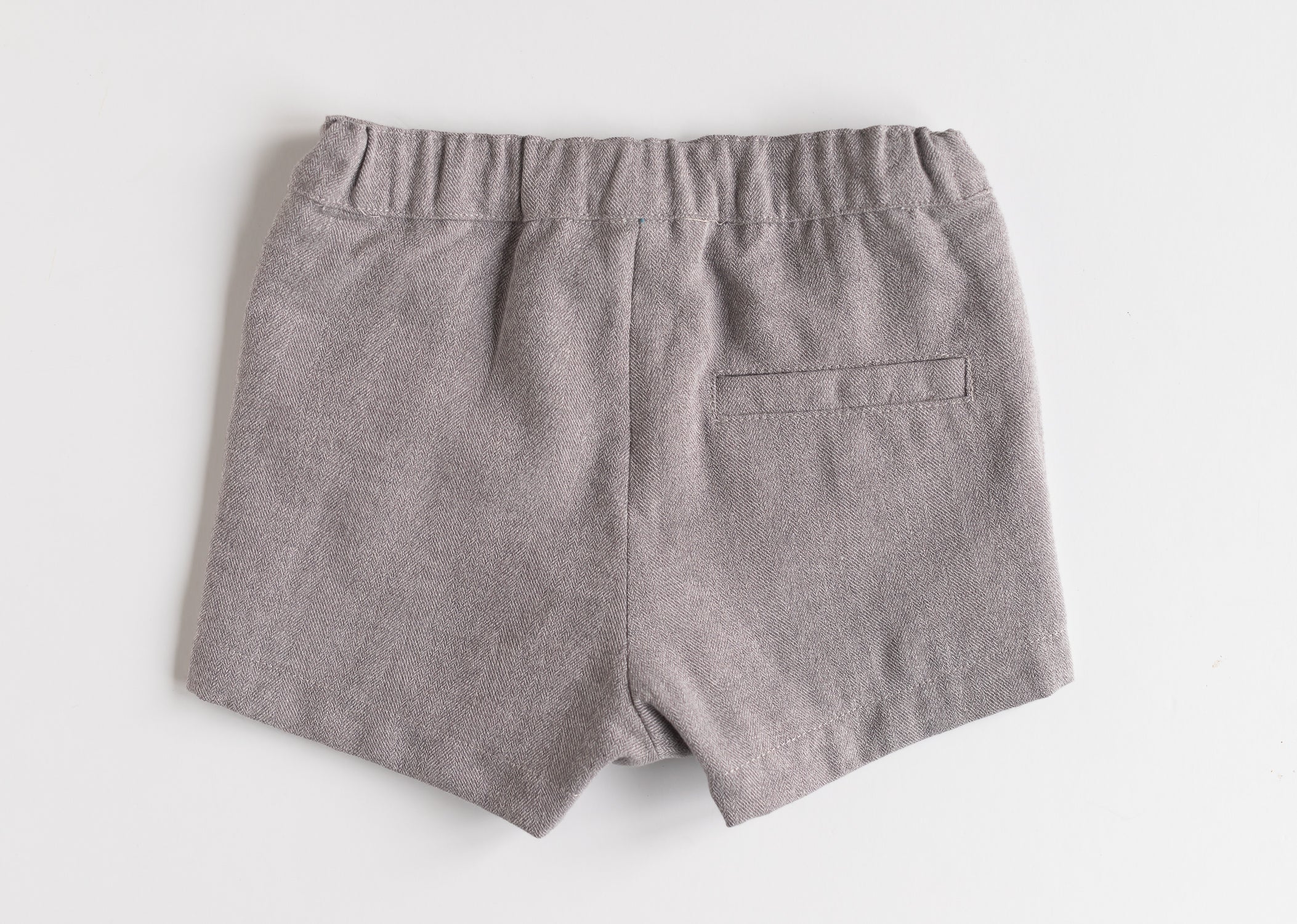Gray Herringbone Shorts