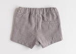 Gray Herringbone Shorts