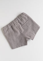 Gray Herringbone Shorts
