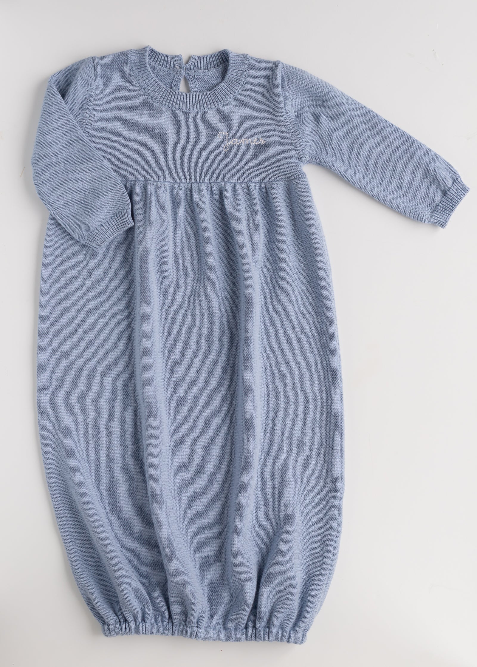 Welcome Baby Gown DUSTY BLUE