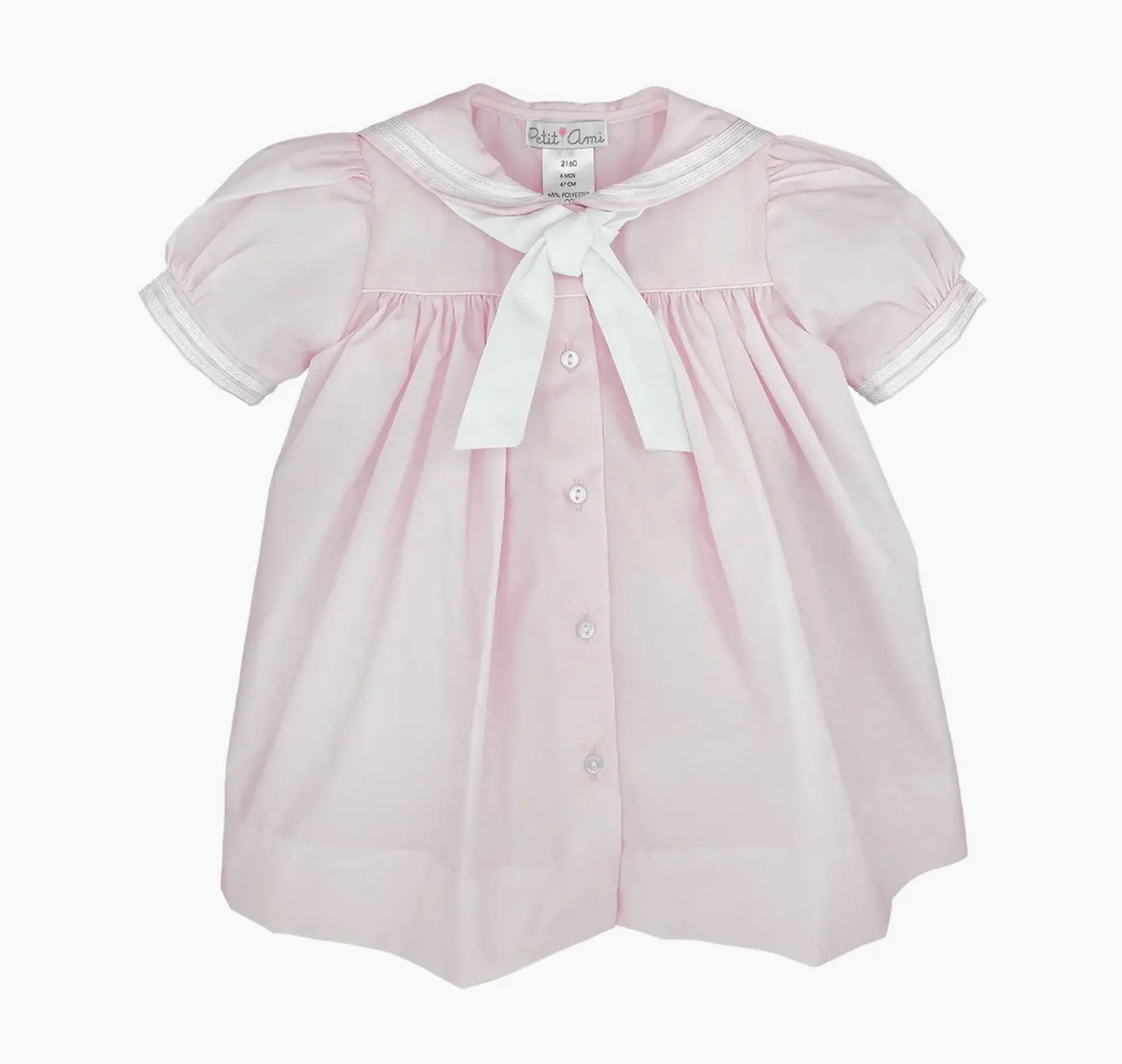 Petit Ami Baby Girls' Nautical Dress with Collar