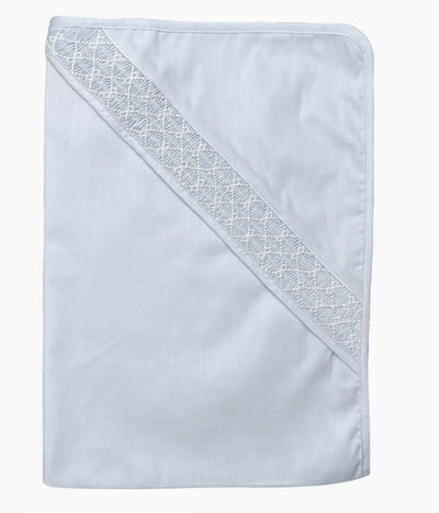 Blue or Pink Smocked Blanket