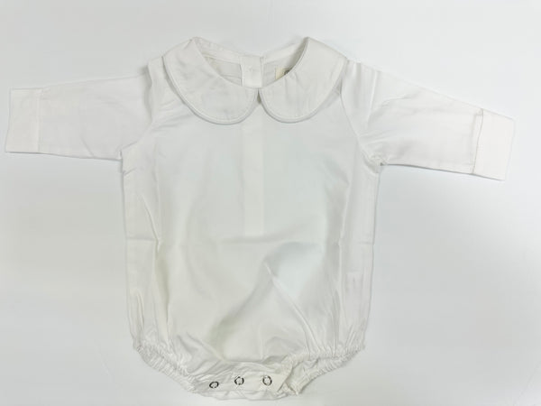 Boys Long Sleeve Round Collar Onesie
