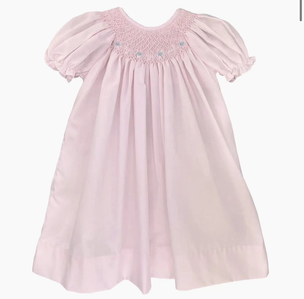 Smocked Raglan Daygown PINK