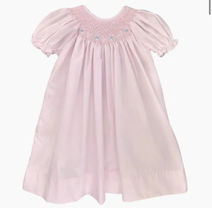 Smocked Raglan Daygown PINK