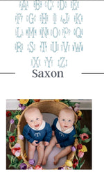 Showcase of Saxon Font for Monogram