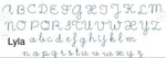 Showcase of Lyla Font for Monogram