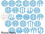 Showcase of Round Mono Font for Monogram