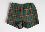 green and red Emerson Plaid Shorts for Toddler boys