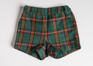 green and red Emerson Plaid Shorts for Toddler boys