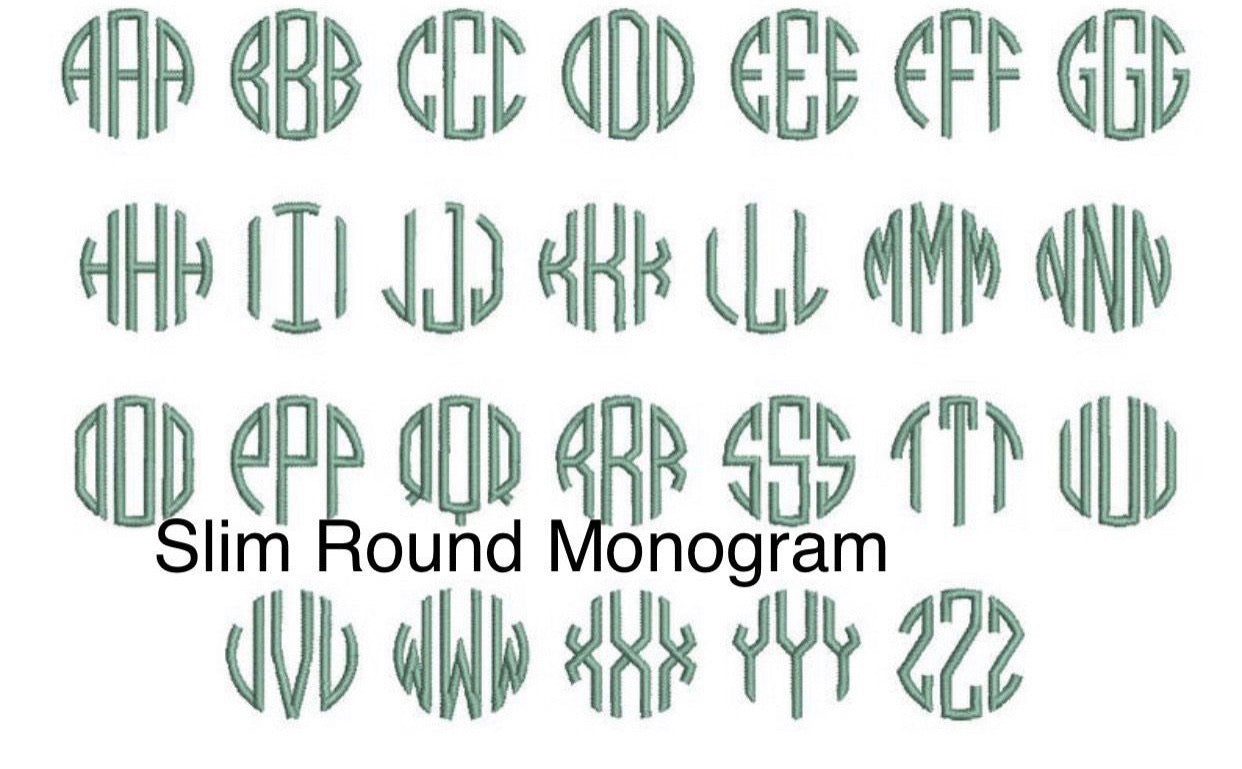 Slim round monogram | Cygnet Living