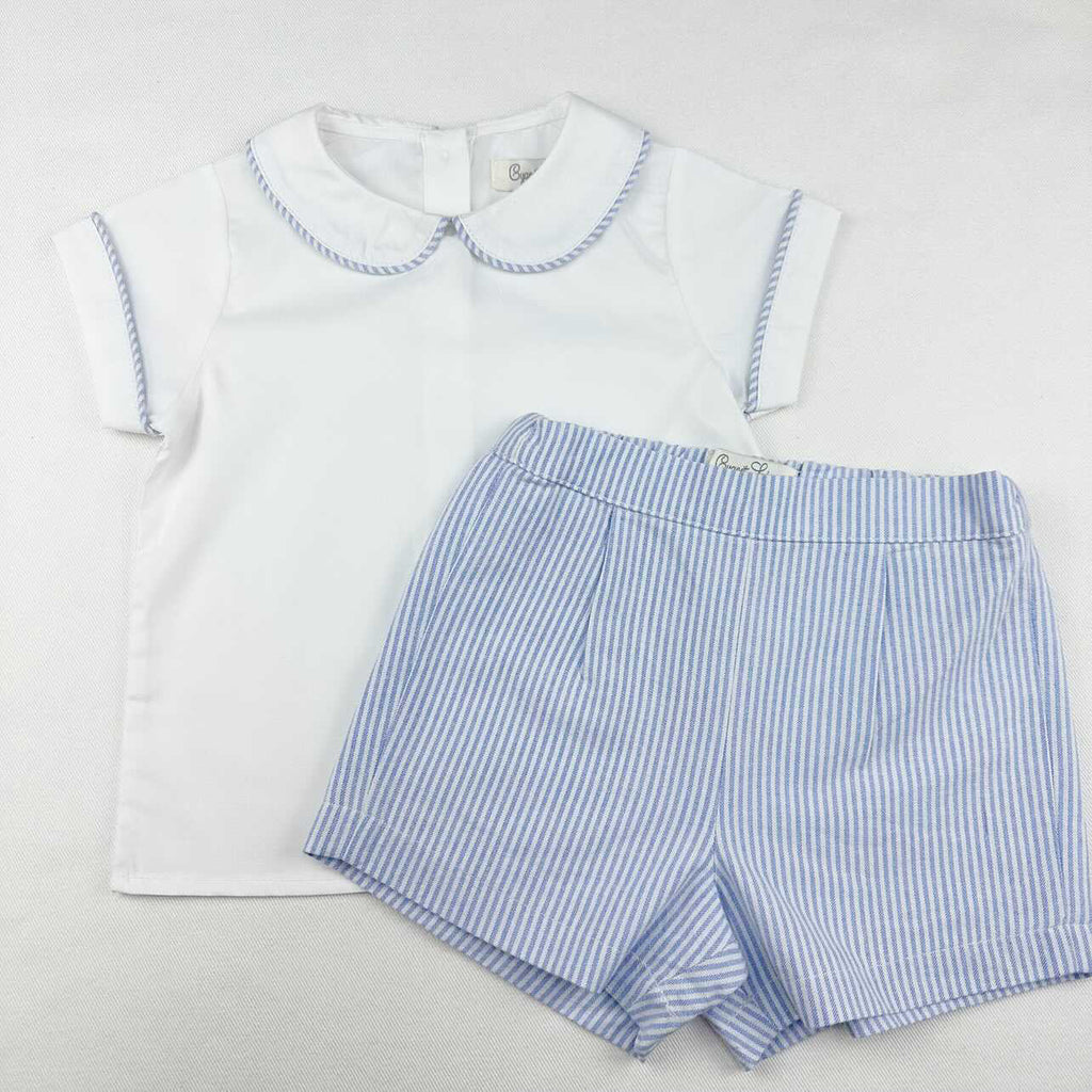 Boys Stripe Shorts Set