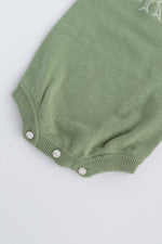 Avocado Round Collar Knit Romper Bottom Closeup