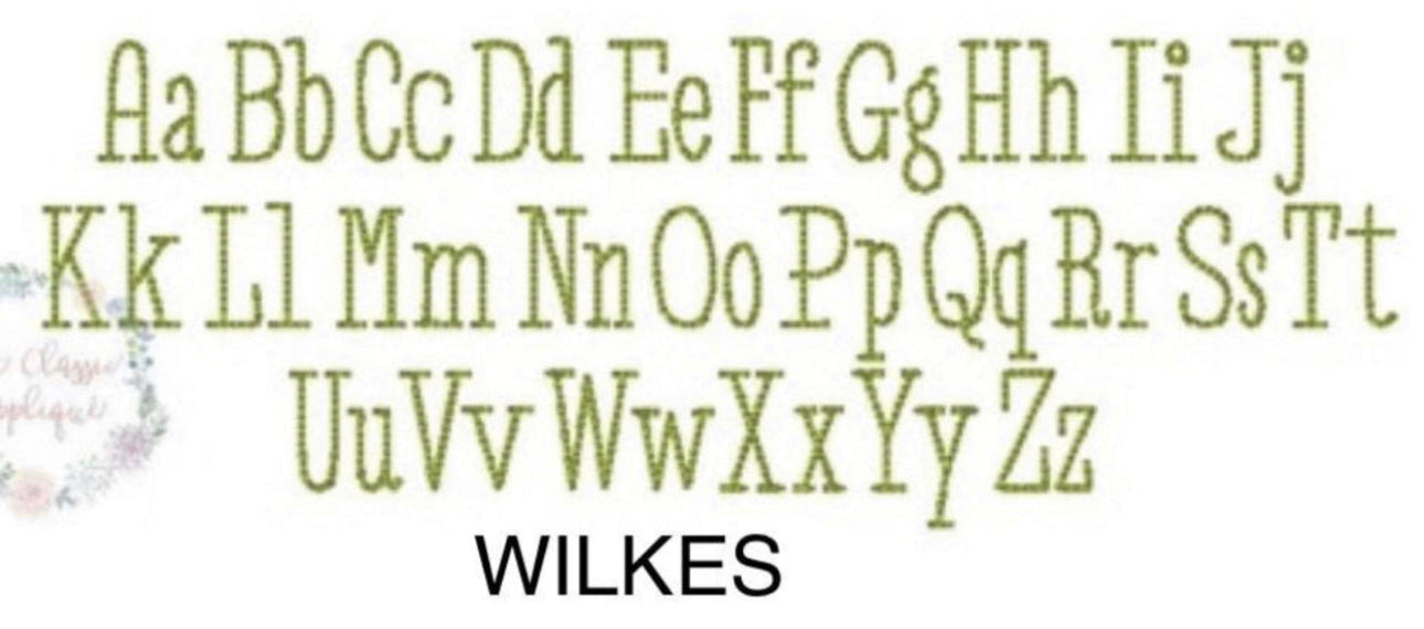 Showcase of Wilkes Font for Monogram