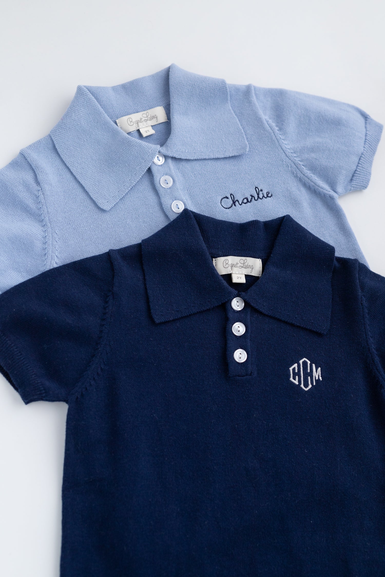 Boys Knitted Polo Shirt DUSTY BLUE