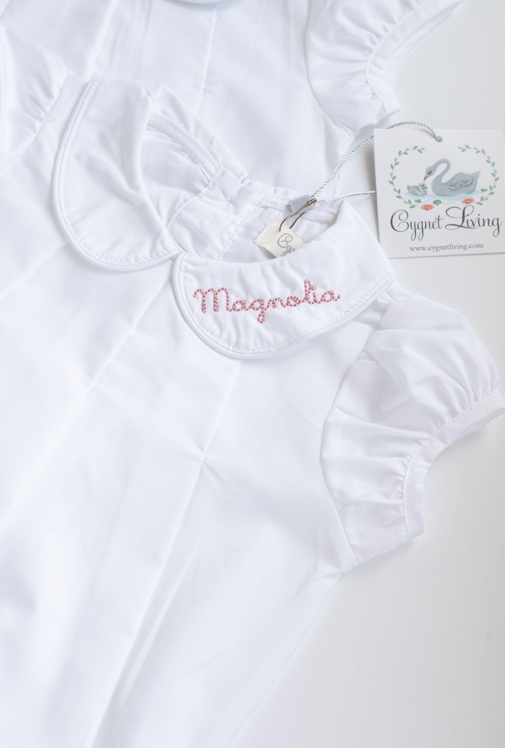 Girls Round Collar Bubble WHITE