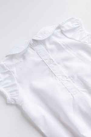 Girls Round Collar Bubble WHITE