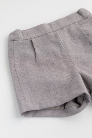 Gray Herringbone Shorts