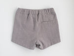 Gray Herringbone Shorts