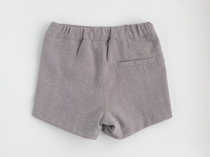 Gray Herringbone Shorts