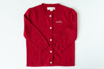 Scalloped Cardigan CRANBERRY