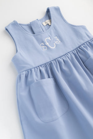 Dusty Blue Jumper Dress