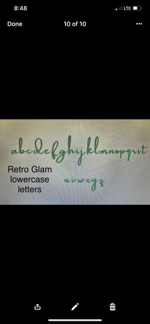 Showcase of Retro Glam Lowercase Font for Monogram