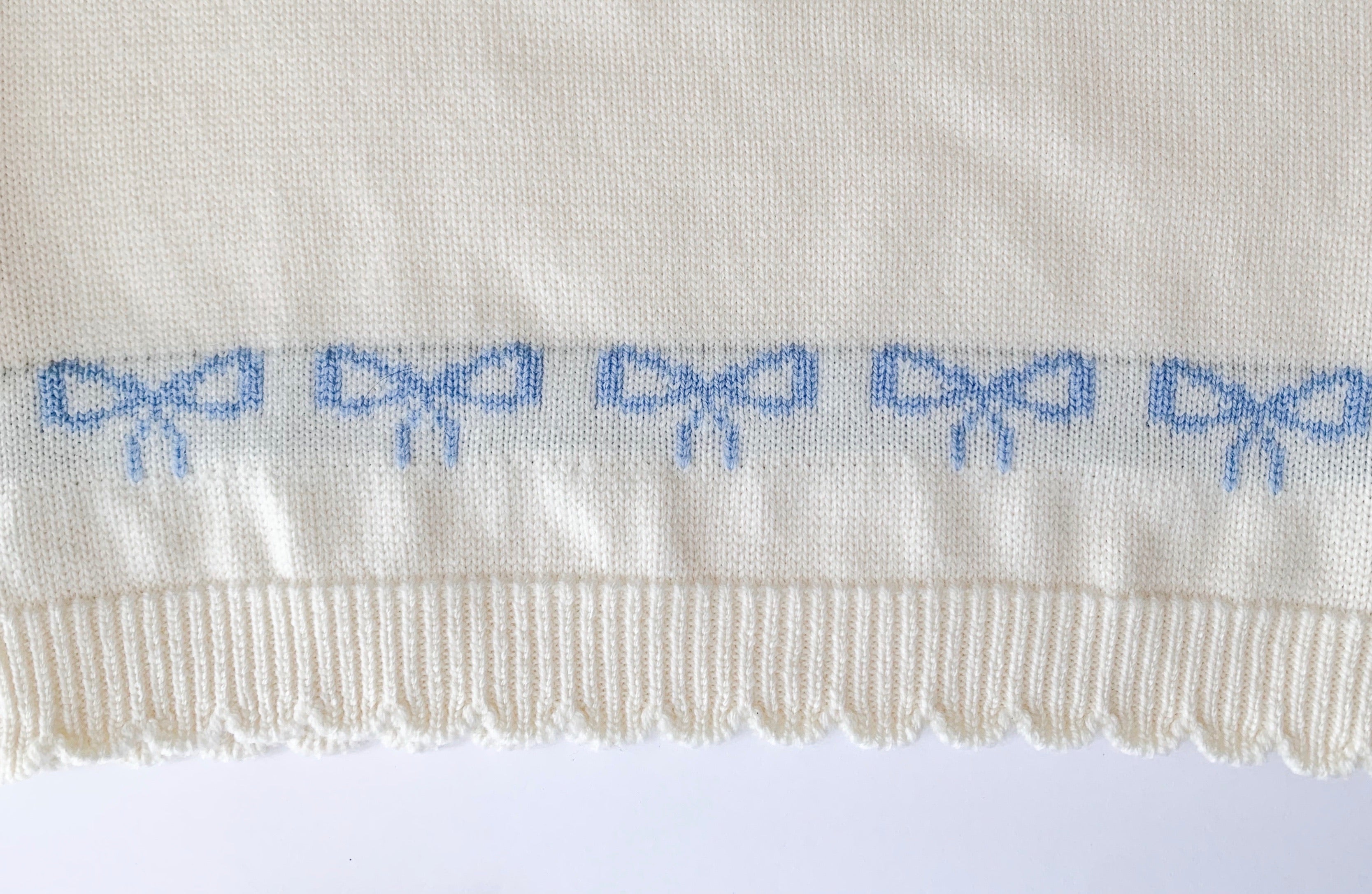 Girls Merino Wool Bow Sweater