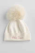 Fur Pom Pom Baby Hat