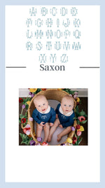 Showcase of Saxon Font for Monogram