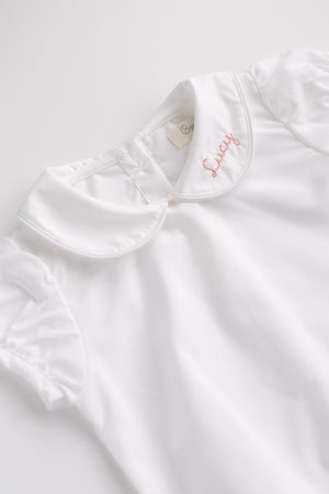 Baby Girls Round Collar Blouse Onesie