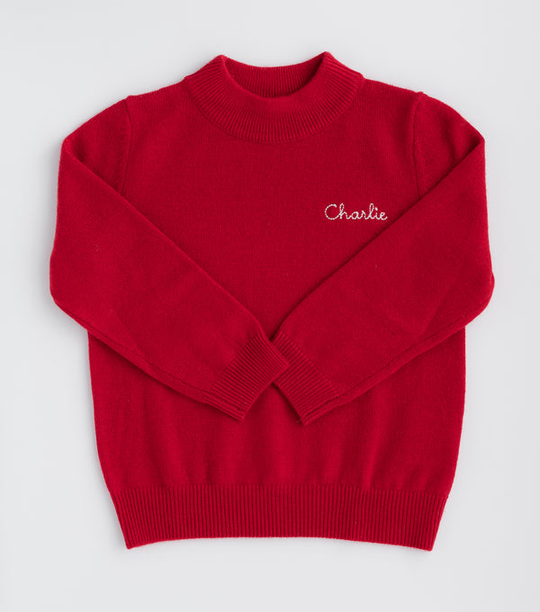 Mock Turtleneck RED