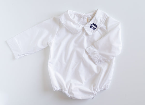 Boys Long Sleeve Eton Collar Onesie