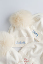 Fur Pom Pom Baby Hat