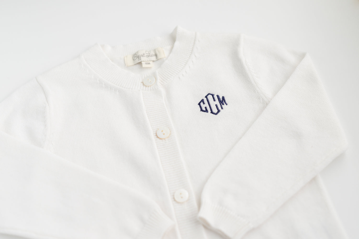 Classic Cotton Cardigan WHITE