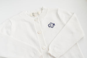 Classic Cotton Cardigan WHITE