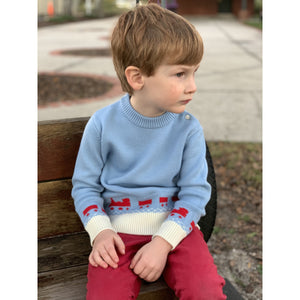 Boys Merino Train Sweater