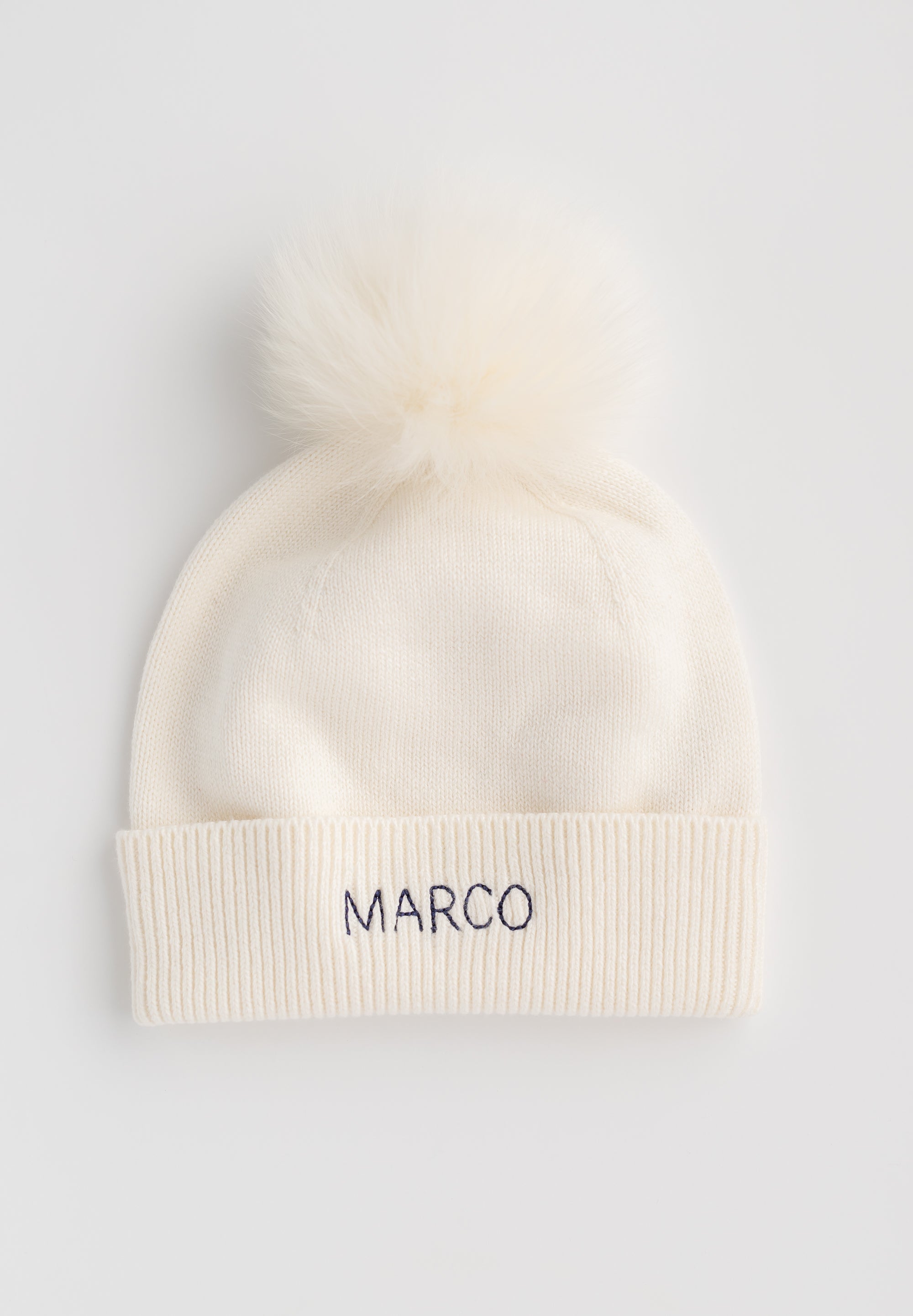 Childrens Fur Pom Pom Hat