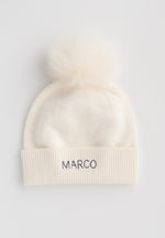 Childrens Fur Pom Pom Hat