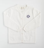 Classic Cotton Cardigan WHITE
