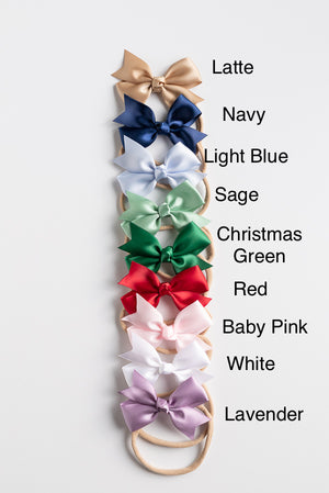 Pre-tied Red Satin Bows, 25 Pack