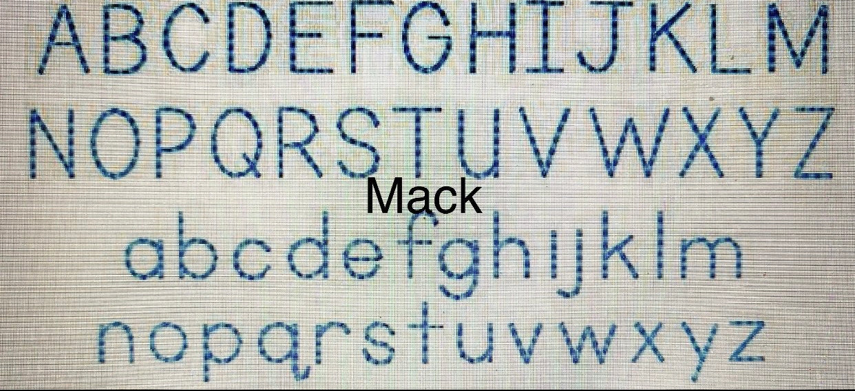 Showcase of Mack Font for Monogram