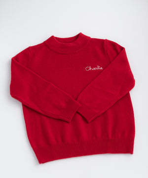 Mock Turtleneck RED