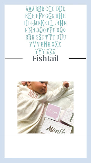 Showcase of Fishtail Font for Monogram