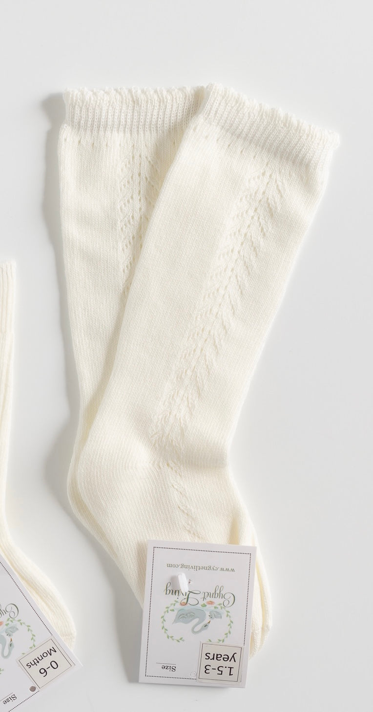 Eyelet Knee Socks