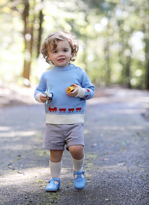 Boys Merino Train Sweater